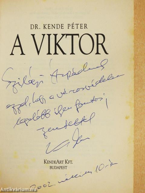 A Viktor (dedikált példány)
