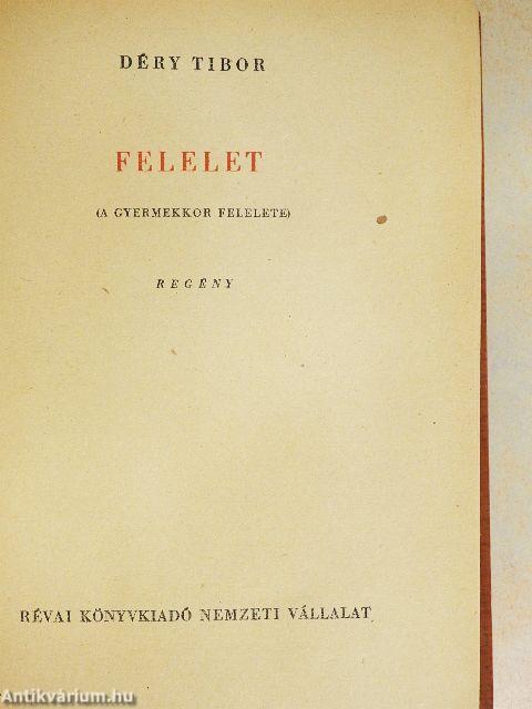 Felelet I.