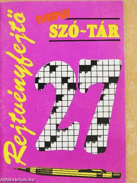 Rejtvényfejtő mini szó-tár 27.