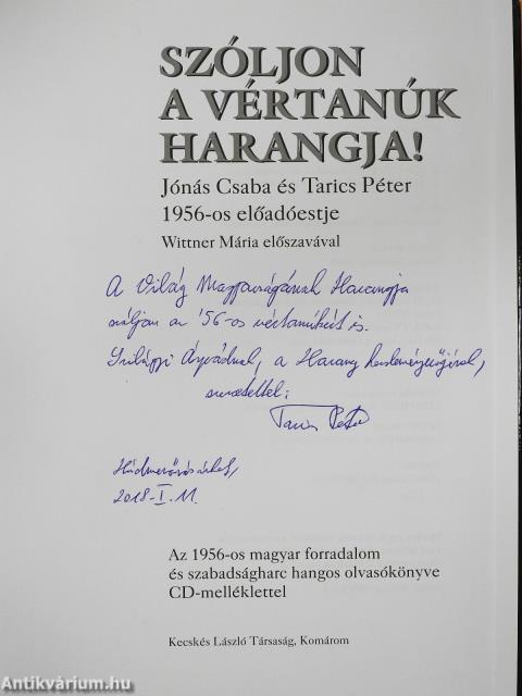 Szóljon a vértanúk harangja - CD-vel (dedikált példány)