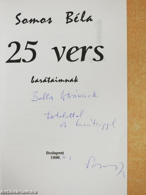 25 vers barátaimnak (dedikált példány)