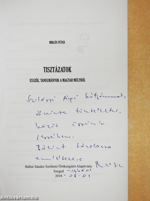 Tisztázatok (dedikált példány)