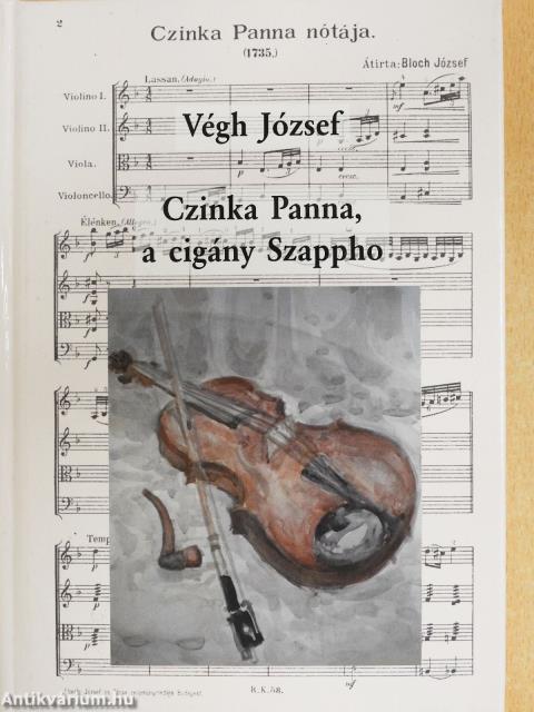 Czinka Panna, a cigány Szappho (dedikált példány)