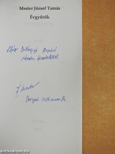 Évgyűrűk (dedikált példány)