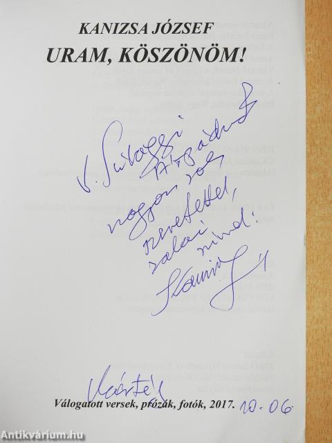 Uram, köszönöm! (dedikált példány)