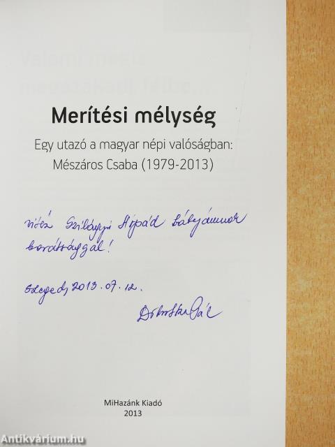 Merítési mélység (dedikált példány)