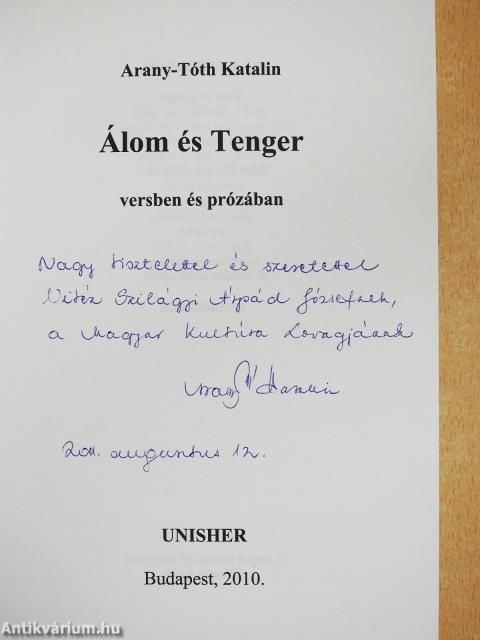 Álom és tenger (dedikált példány)