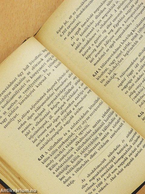 Biztonsági szabályzat erősáramú villamos berendezések létesítésére 1000 V-ig