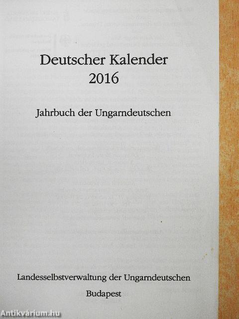 Deutscher Kalender 2016