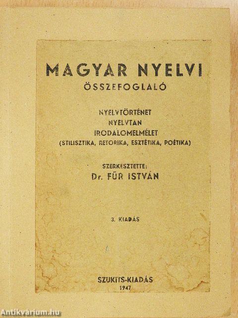 Magyar nyelvi összefoglaló