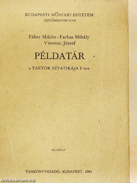 Példatár a Tartók sztatikája I-hez