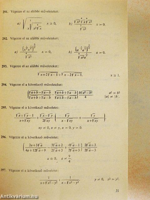 Összefoglaló feladatgyűjtemény matematikából