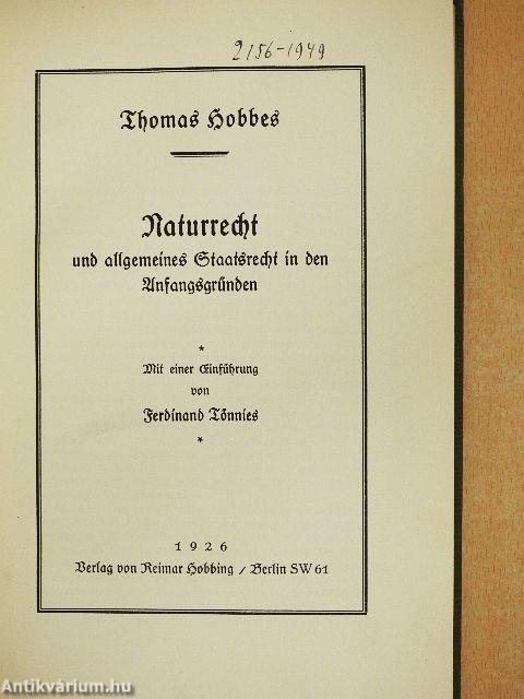 Naturrecht und allgemeines Staatsrecht in den Anfangsgründen (gótbetűs)
