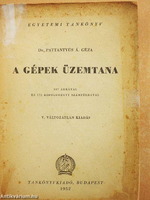 A gépek üzemtana