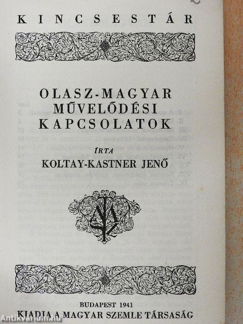 Olasz-magyar művelődési kapcsolatok