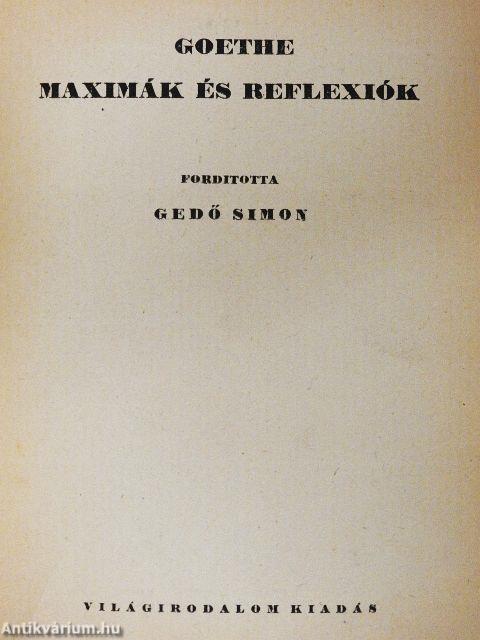 Maximák és reflexiók