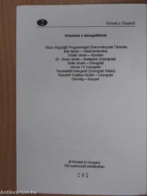 Versek a Tiszáról (sorszámozott, dedikált példány)