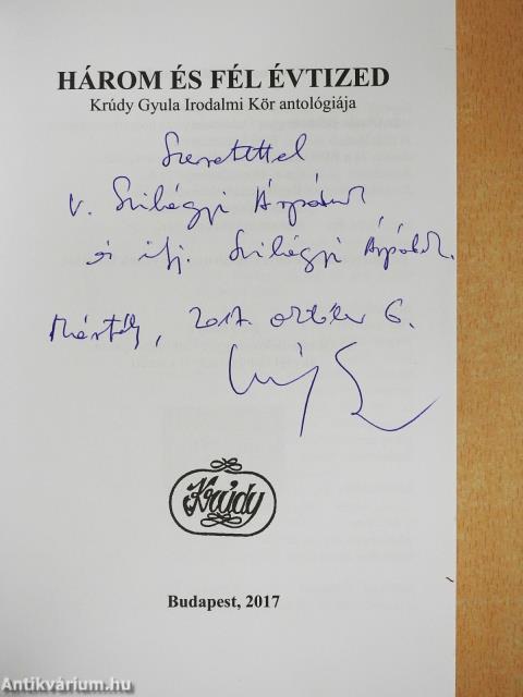 Három és fél évtized (dedikált példány)