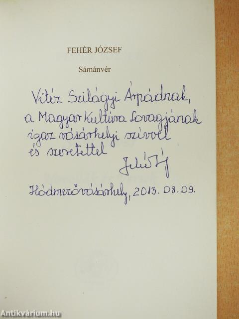 Sámánvér (dedikált példány)