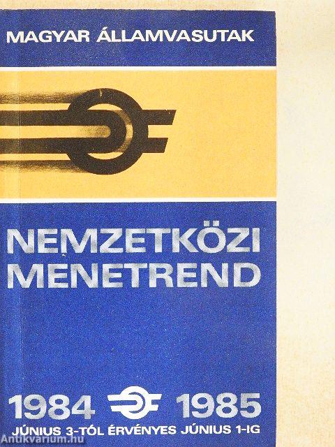Nemzetközi menetrend 1984-1985