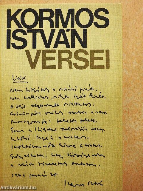 Kormos István versei