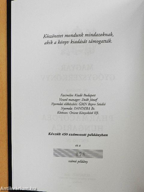 Magyar gyógyszerkönyv IV.