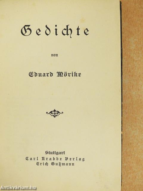 Gedichte (gótbetűs)