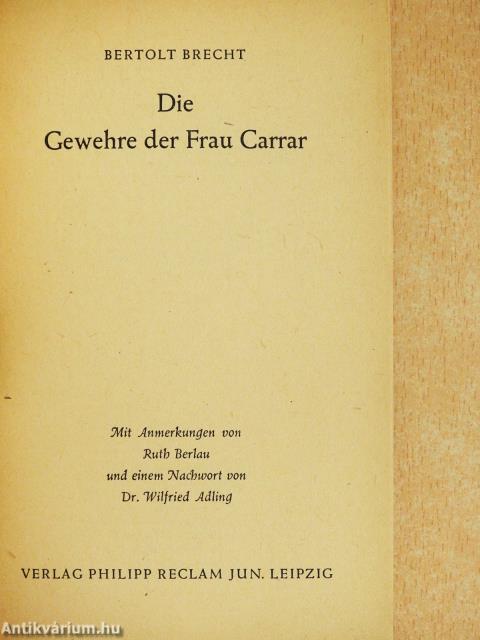 Die gewehre der frau Carrar