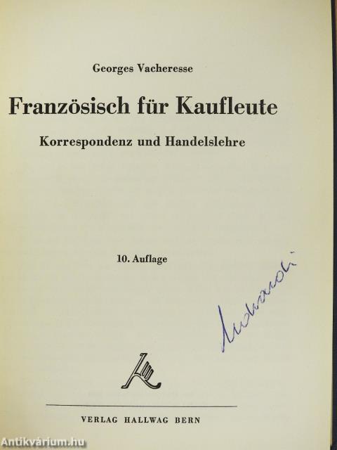 Französisch für Kaufleute (gótbetűs)