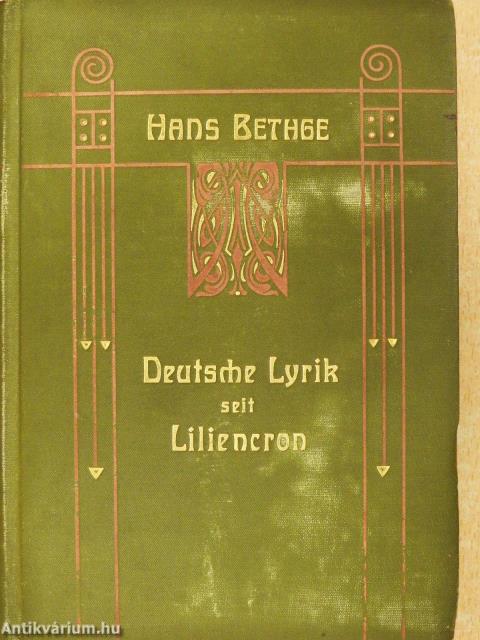 Deutsche Lyrik seit Liliencron (gótbetűs)
