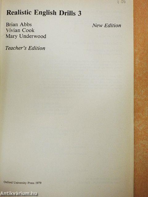 Realistic English Drills 3. - Teacher's Edition