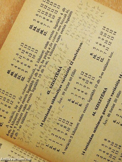 Lottóvariációk gyűjteménye