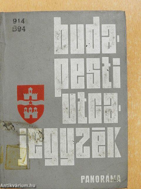 Budapesti utcajegyzék 1974