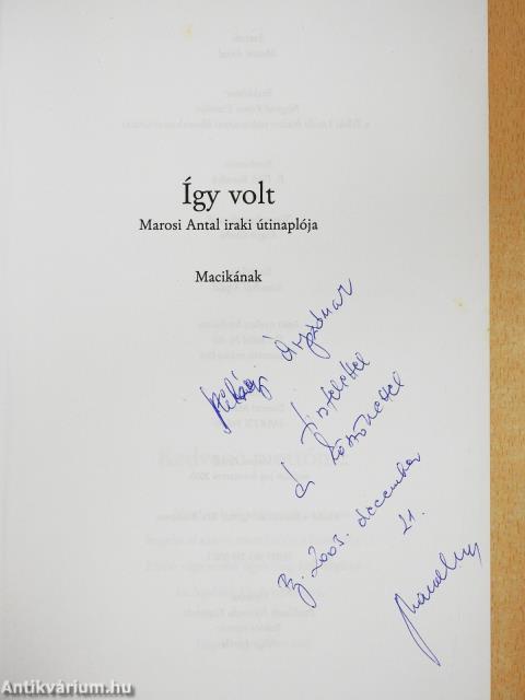 Így volt (dedikált példány)