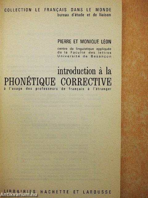 Introduction á la Phonétique Corrective