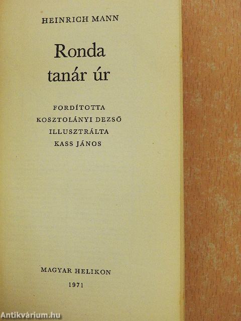 Ronda tanár úr