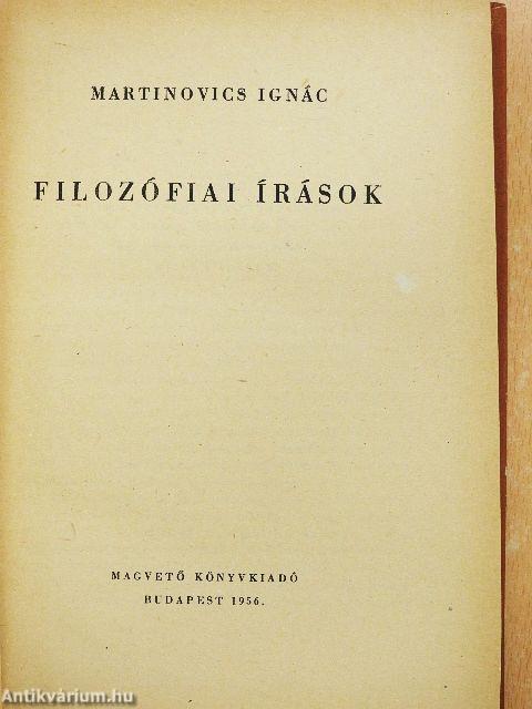 Filozófiai írások