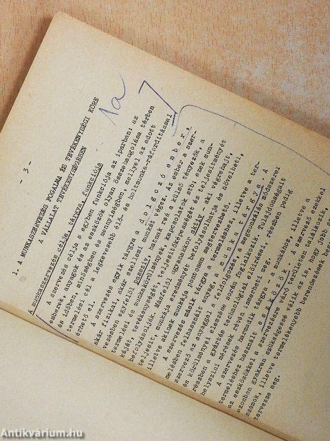 Munkaszervezés és normázás