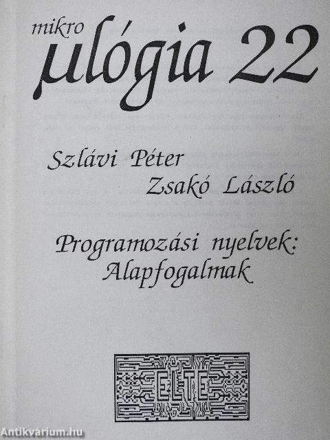 Programozási nyelvek: Alapfogalmak