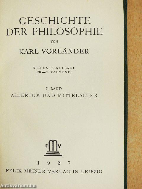 Geschichte der Philosophie I-III.