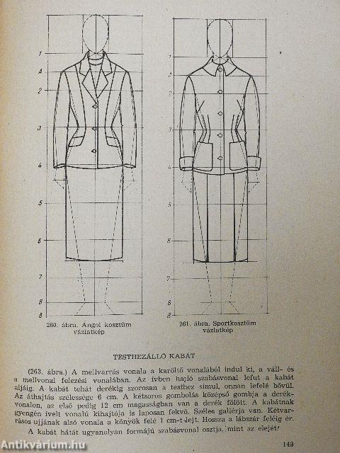 Női szabóipari szakrajz