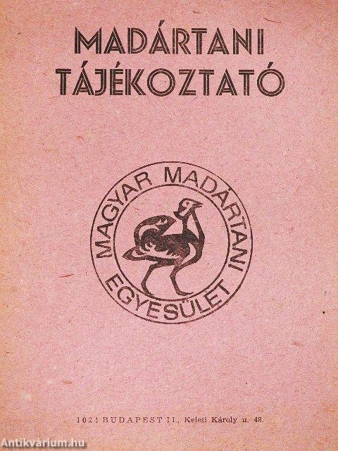 Madártani tájékoztató 1984. január-február-március