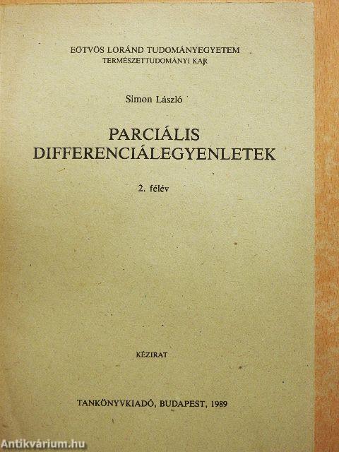 Parciális differenciálegyenletek 2.