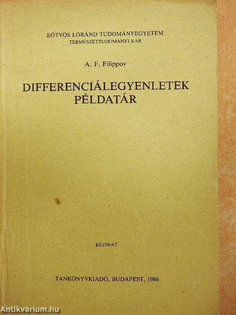 Differenciálegyenletek példatár