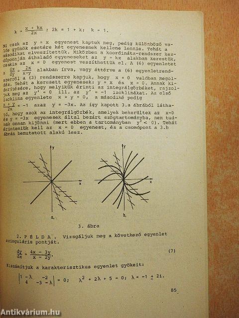 Differenciálegyenletek példatár