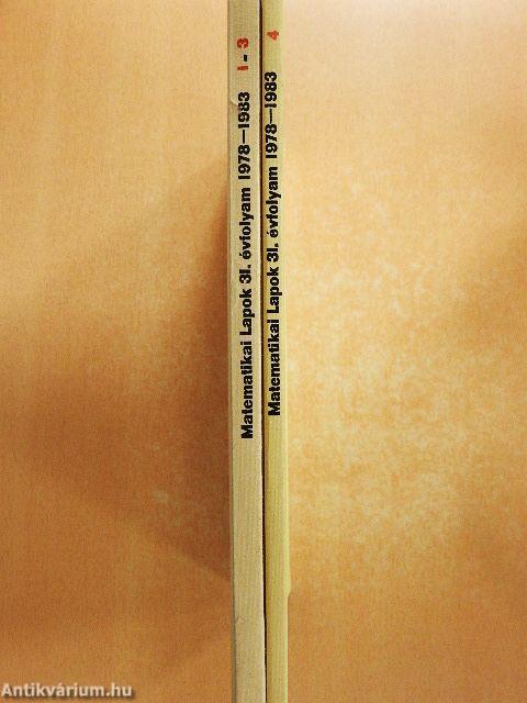 Matematikai Lapok 1978-1983/1-4.