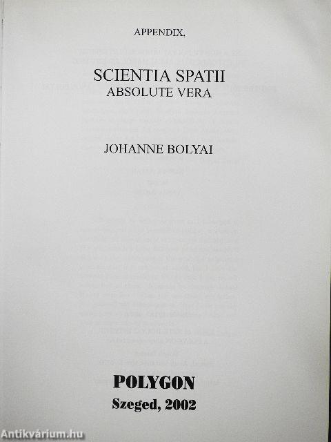 Scientia spatii absolute vera