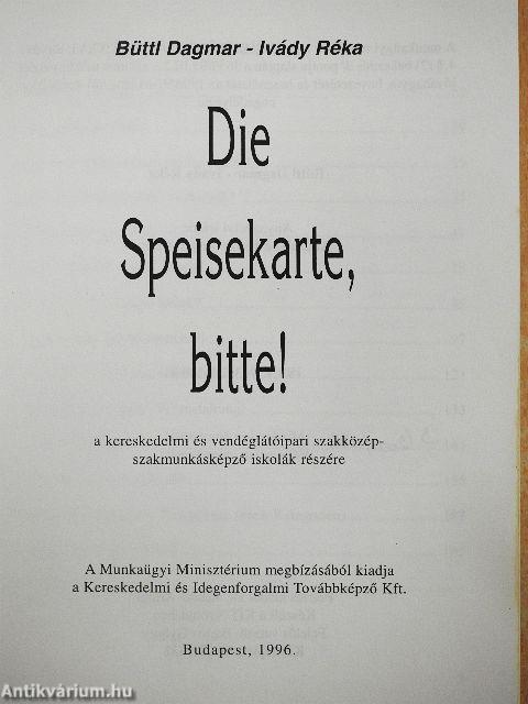 Die Speisekarte, bitte!