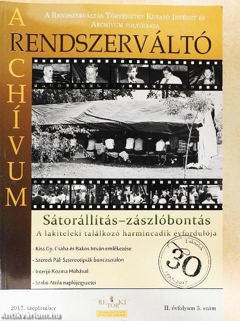 Rendszerváltó Archívum 2017. szeptember
