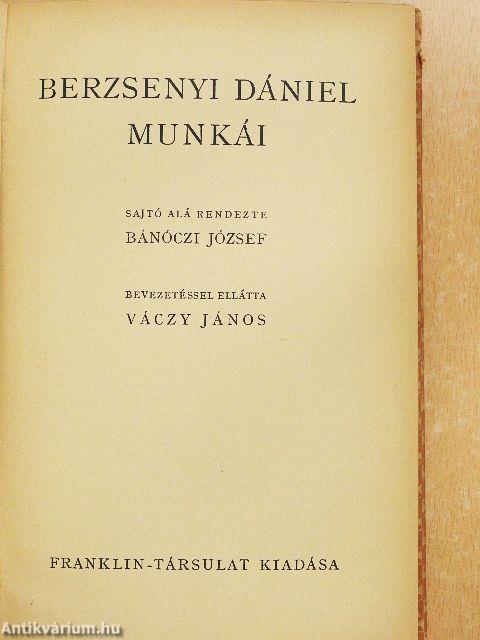 Berzsenyi Dániel munkái
